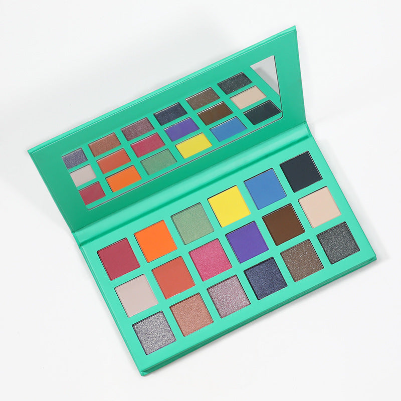 MetaCNBeauty Private Label 18-Color Eyeshadow Palette Green Box