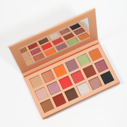 MetaCNBeauty Private Label 18-Color Eyeshadow Palette Orange Box