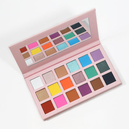MetaCNBeauty Private Label 18-Color Eyeshadow Palette Pink Box