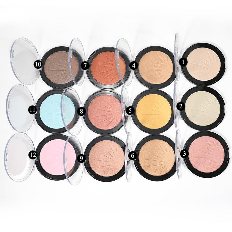 MetaCNBeauty Private Label Highlight Powder Palette Shades Swatch