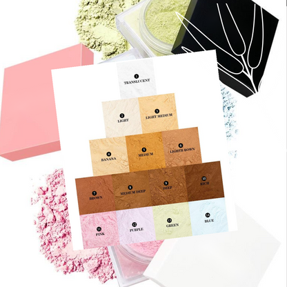 Private Label Bake Loose Powder Shades Chart