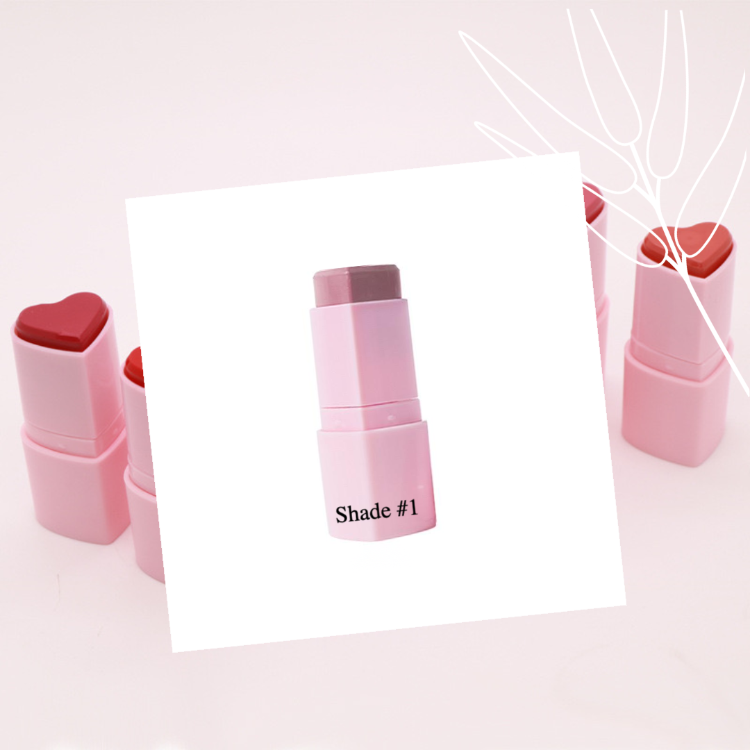Private Label Natural Heart-Shaped Blush Stick - Shade 1