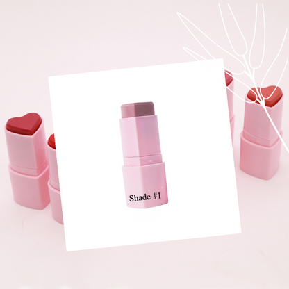Private Label Natural Heart-Shaped Blush Stick - Shade 1