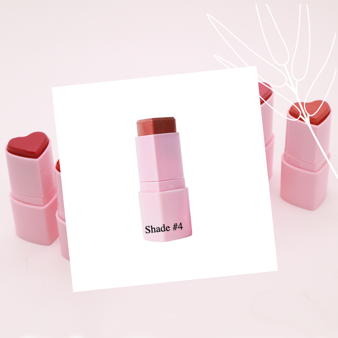 Private Label Natural Heart-Shaped Blush Stick - Shade 4