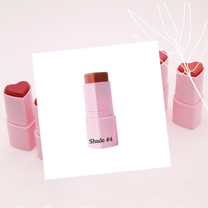 Private Label Natural Heart-Shaped Blush Stick - Shade 4