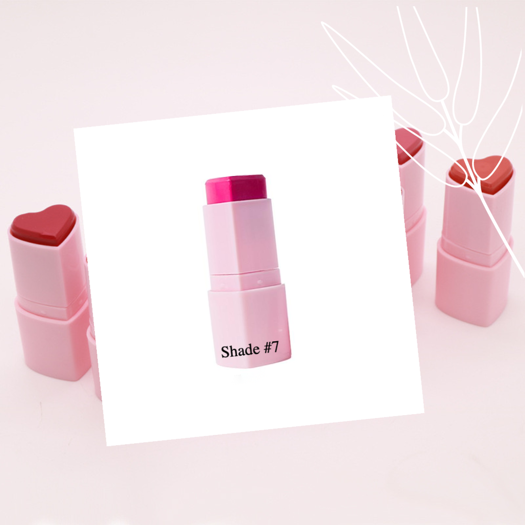 Private Label Natural Heart-Shaped Blush Stick - Shade 7