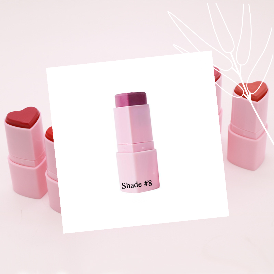 Private Label Natural Heart-Shaped Blush Stick - Shade 8