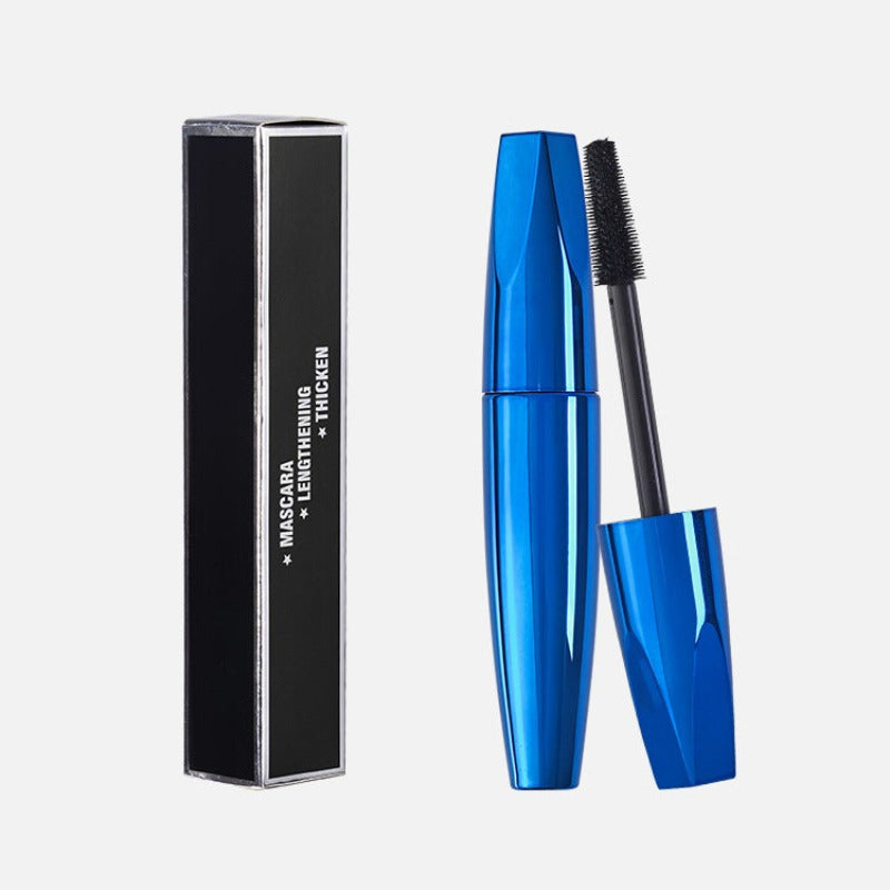 Private label thickening and lengthening mascara spay blue color tube with package