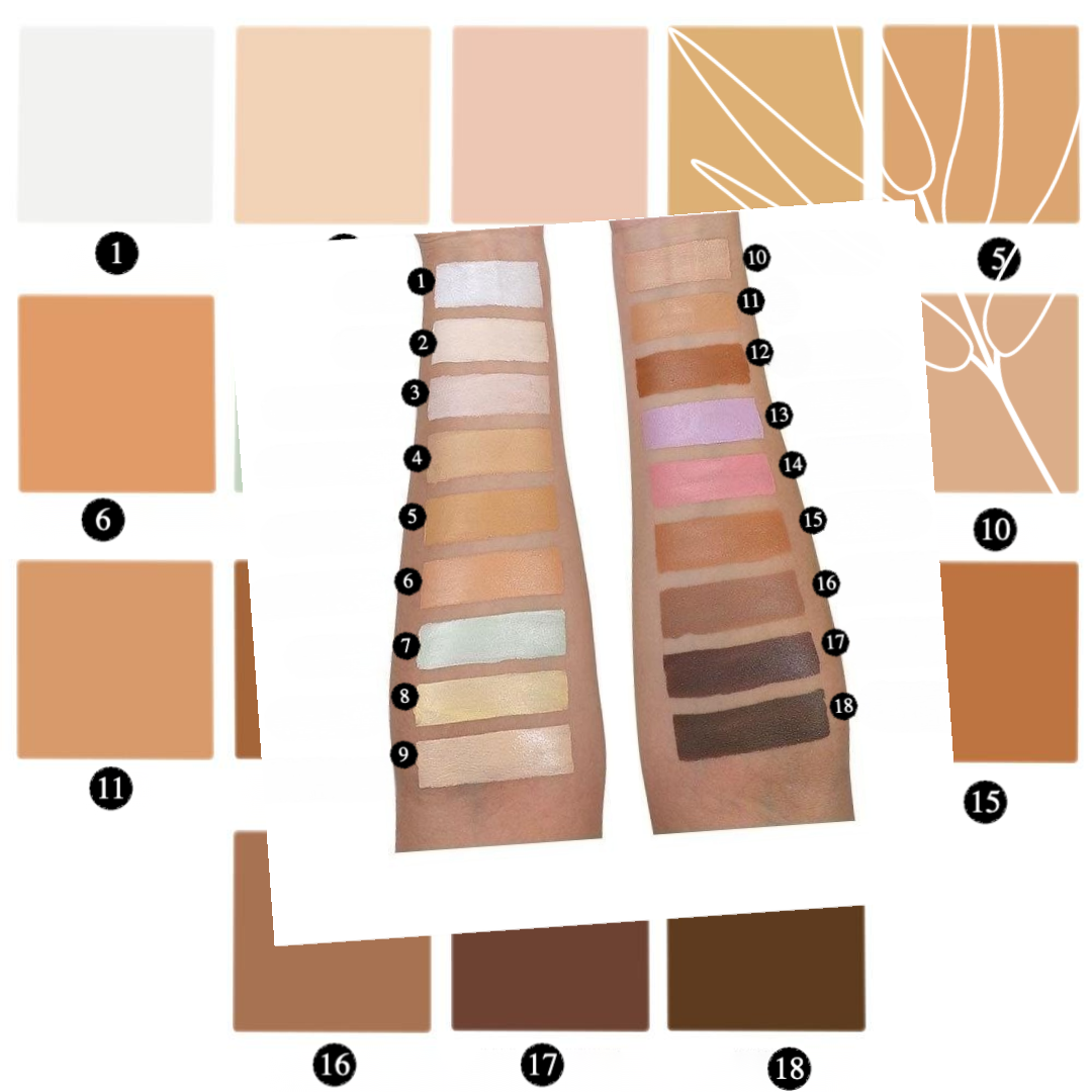 Private Label 18-Color Cream Concealer Palette For Acne Scars Shade testing 