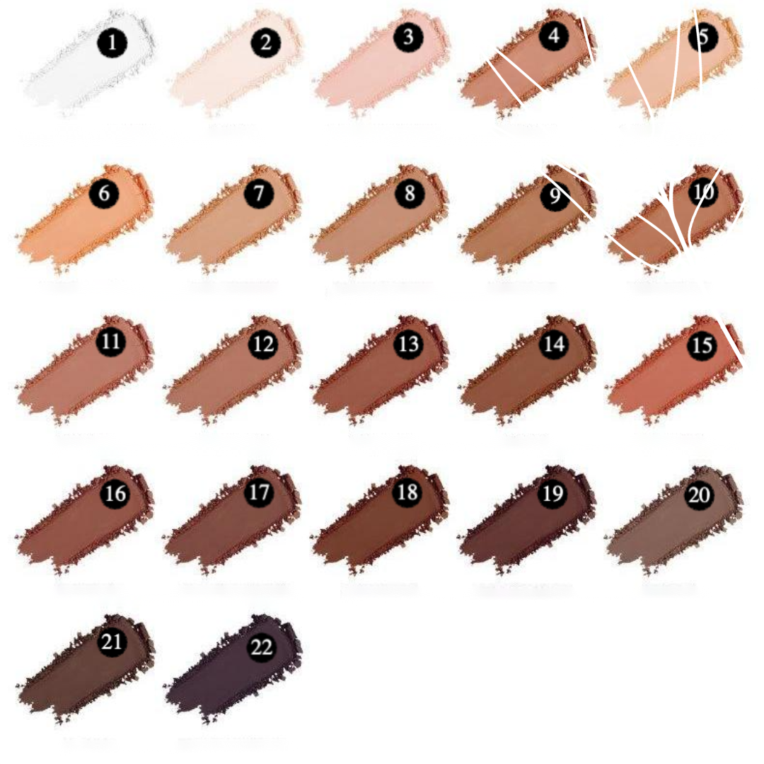 Private Label Organic Concealer Pressed Powder - Shade Chart