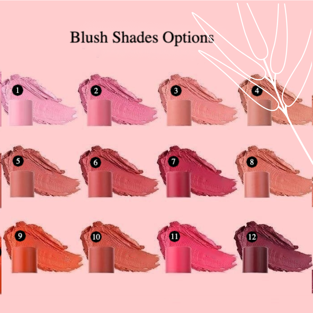 PrivateLabelCreamBlushStickShadeChart