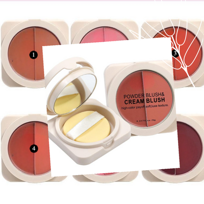 Private Label Natural 2-in-1 Cream & Powder Blush