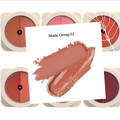 Private Label Natural 2-in-1 Cream & Powder Blush Shade 01