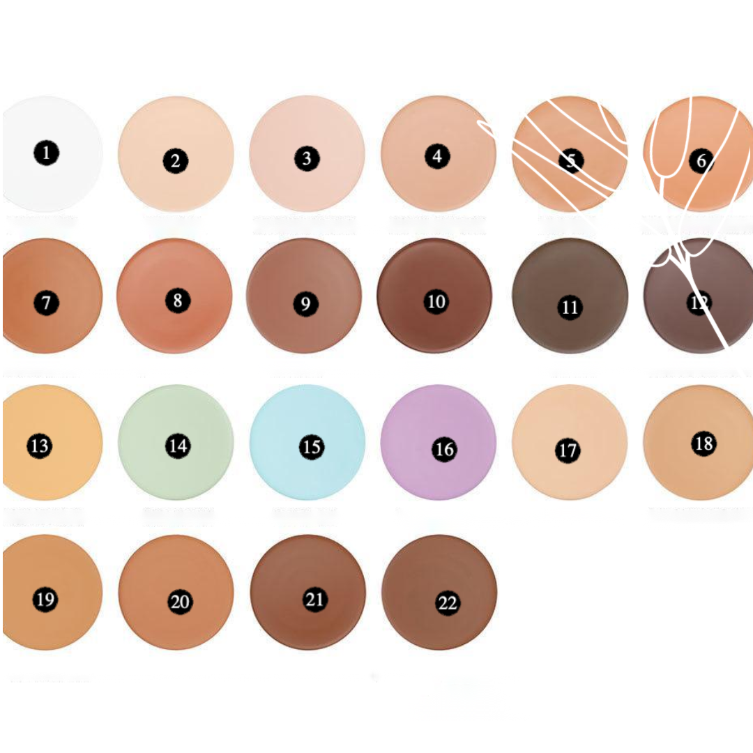 Private Label Natural Contour & Concealer Palette – Shade Chart