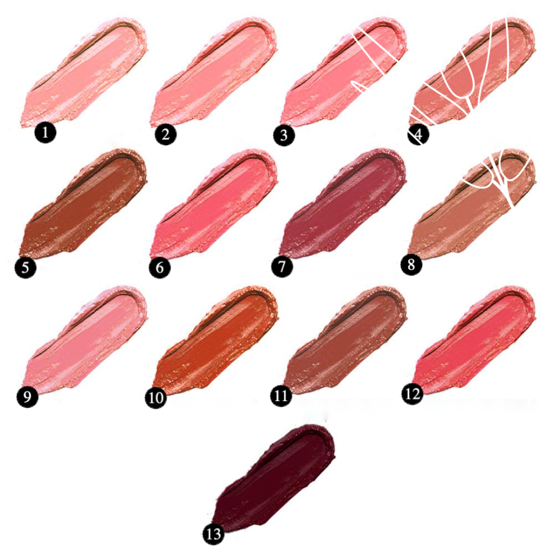 Private Label Natural Dewy Cream Blush Shade Chart