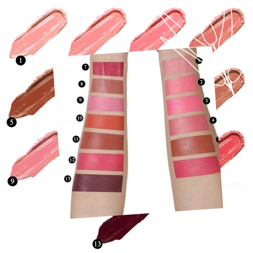 Private Label Natural Dewy Cream Blush Shade Chart 1