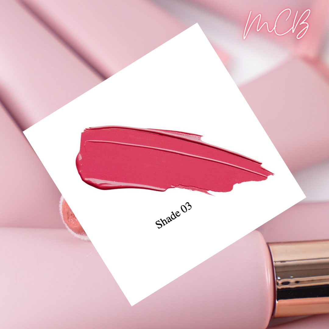 Private Label Matte Liquid Blush with Cushion Applicator Shade 03