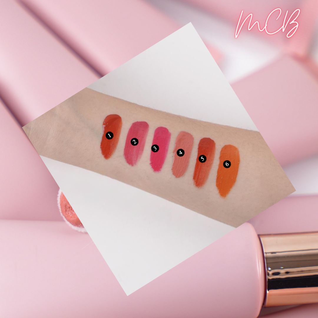 Private Label Matte Liquid Blush with Cushion Applicator Shade Chart