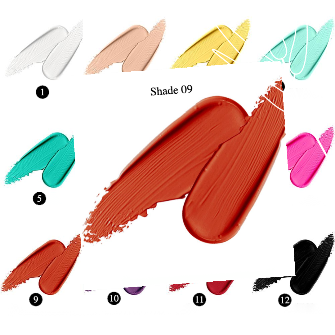 Private Label Natural Matte Painted Concealer Cream Paint Face & Body Shade 09