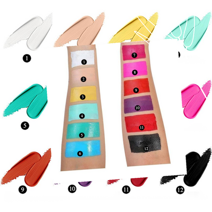 Private Label Natural Matte Painted Concealer Cream Paint Face & Body Shade Testing