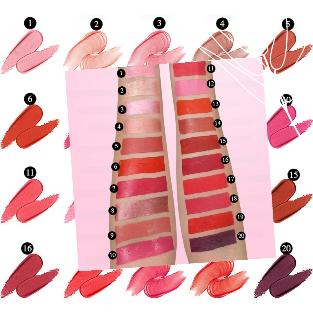 Private Label Natural Multi-functional Liquid Blush Shade Chart 1