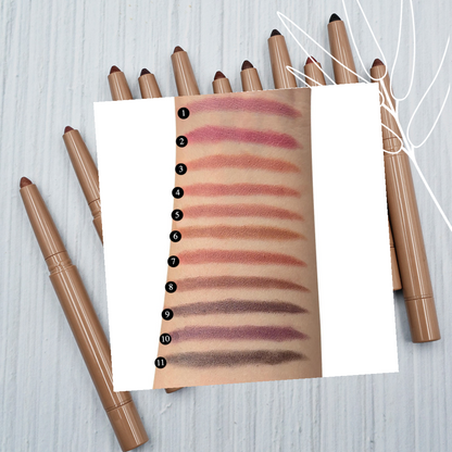 Private Label Natural Peptide Lip Liner Shade Chart 