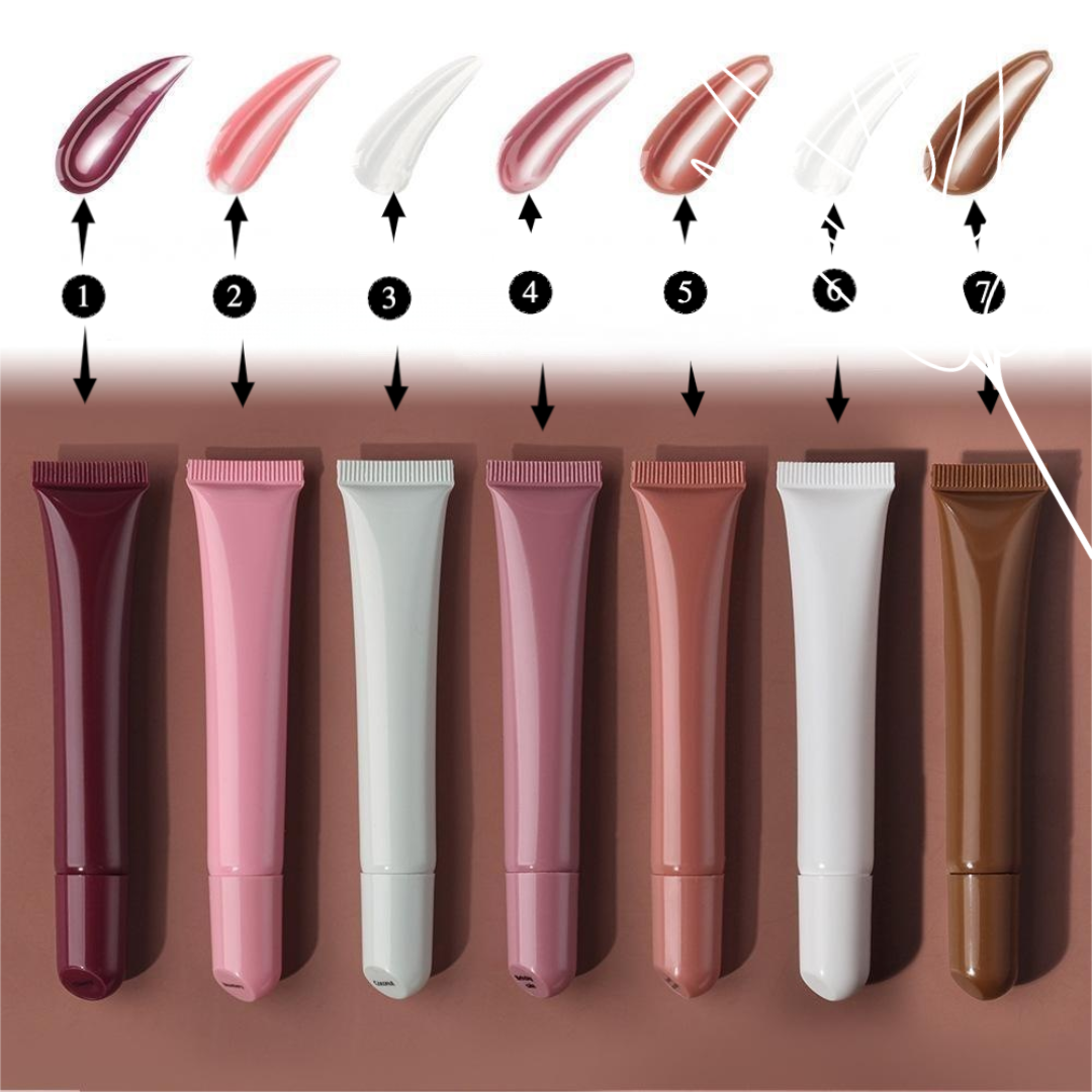 Private Label Natural Peptide Moisture Lip Gloss Shade Chart