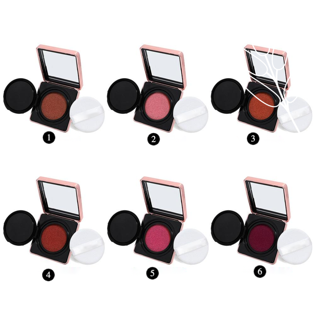 Private Label Natural Pigmented Cushion Blush Shade Chart