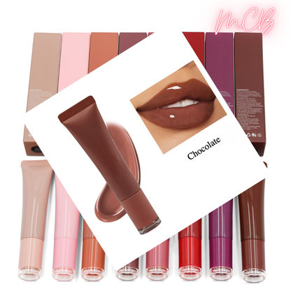 Private Label Natural Plumping and Moisturizing Lip Gloss Flavor Chocolate