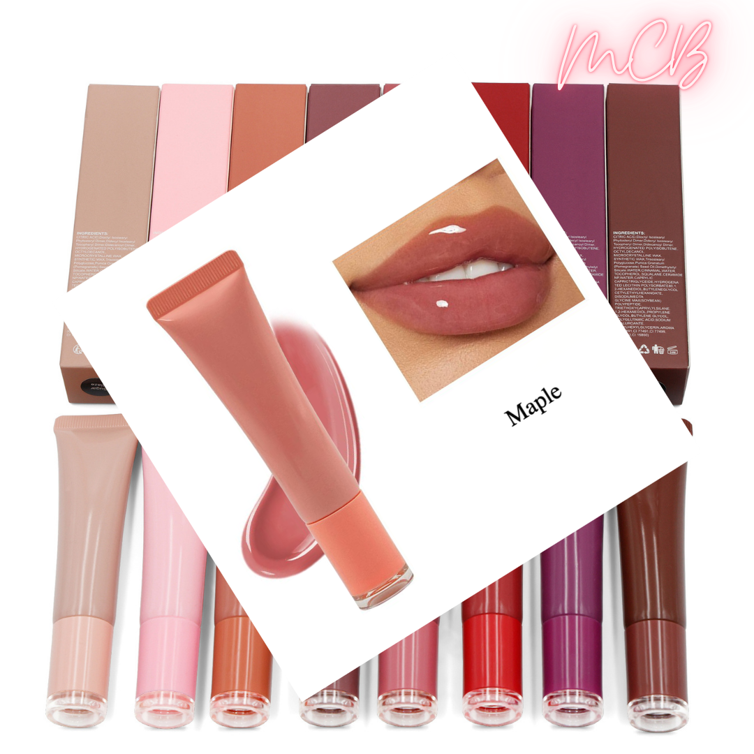 Private Label Natural Plumping and Moisturizing Lip Gloss Flavor Maple