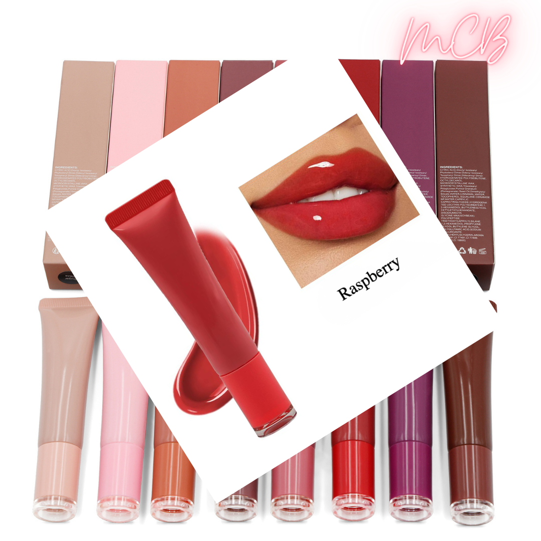 Private Label Natural Plumping and Moisturizing Lip Gloss Flavor Raspberry