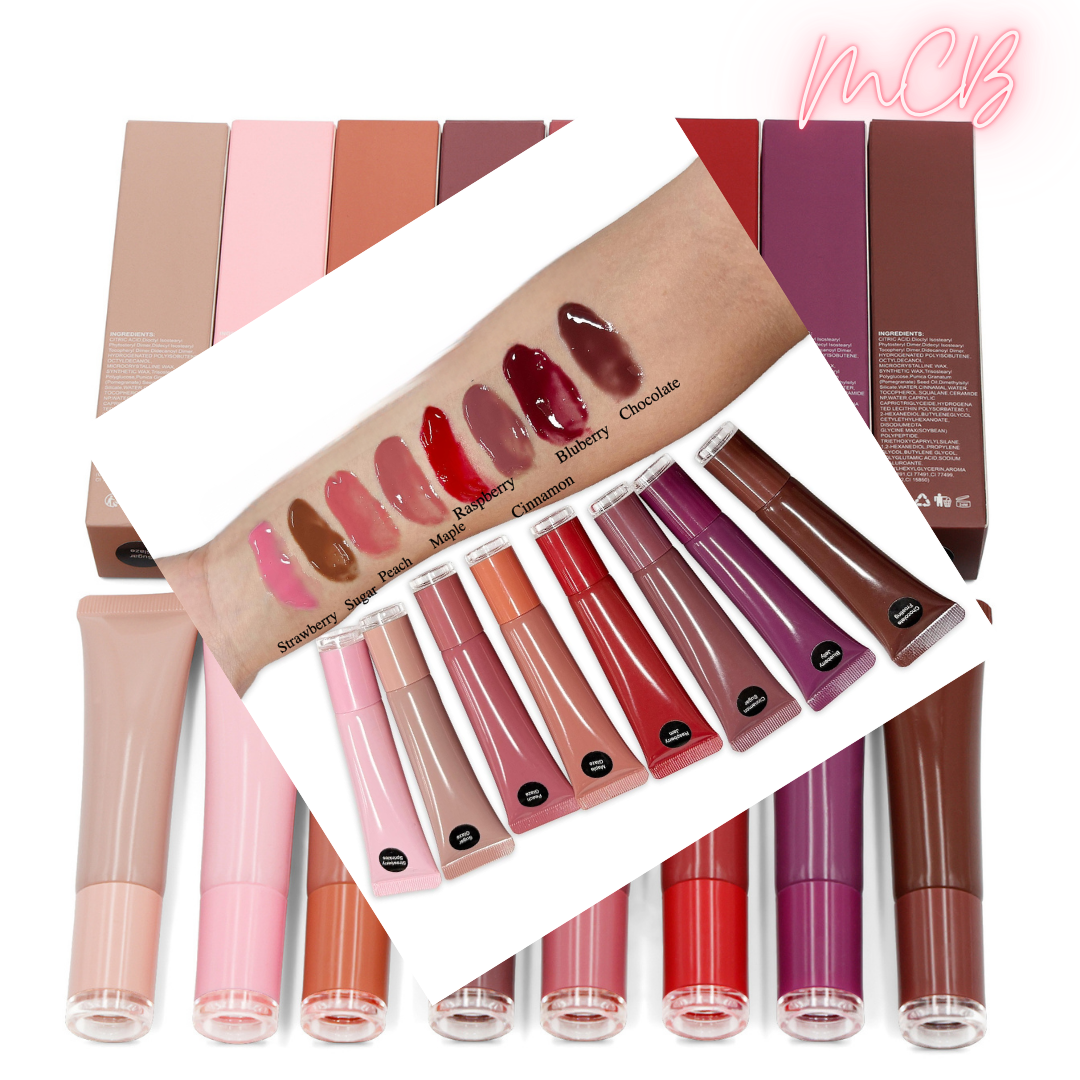Private Label Natural Plumping and Moisturizing Lip Gloss Flavor&Shade Chart