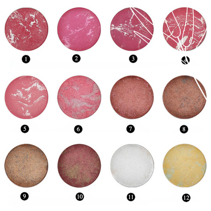 Private Label Nature Baked Blush Powder Shade Chart