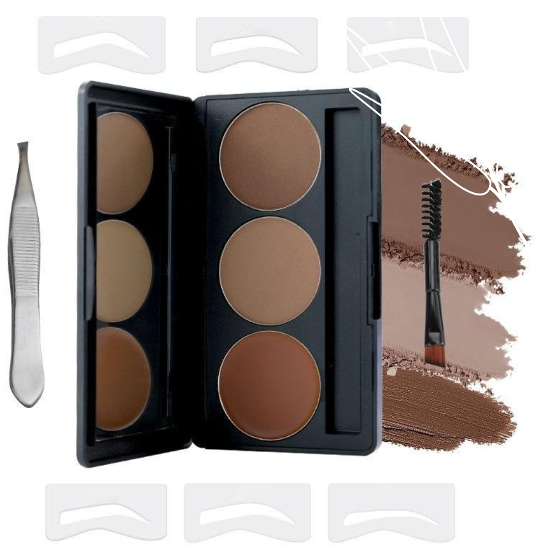 Private Label Nature Eyebrow Powder Set - Perfectly Define & Shape Brows Shade 1