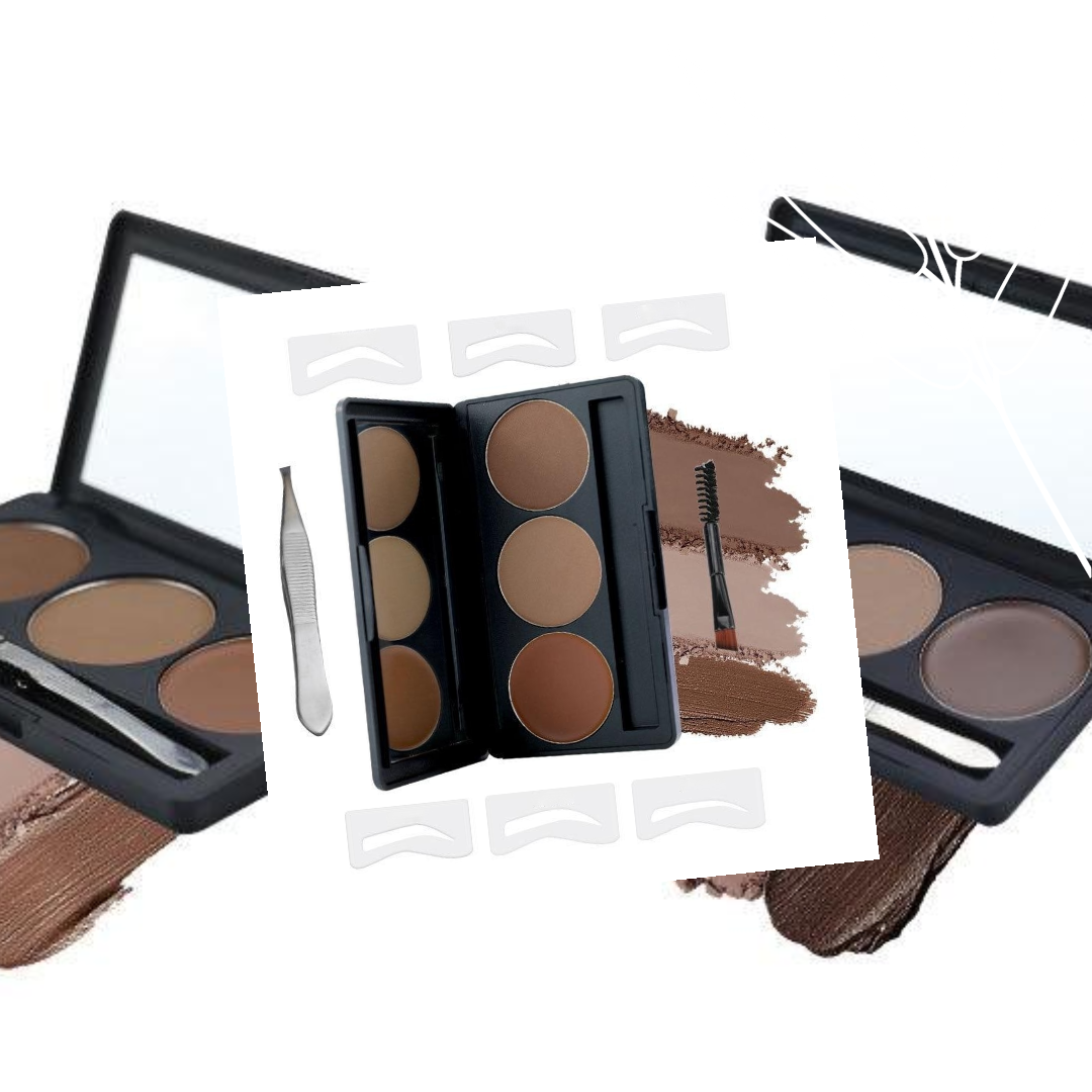 Private Label Nature Eyebrow Powder Set - Perfectly Define & Shape Brows