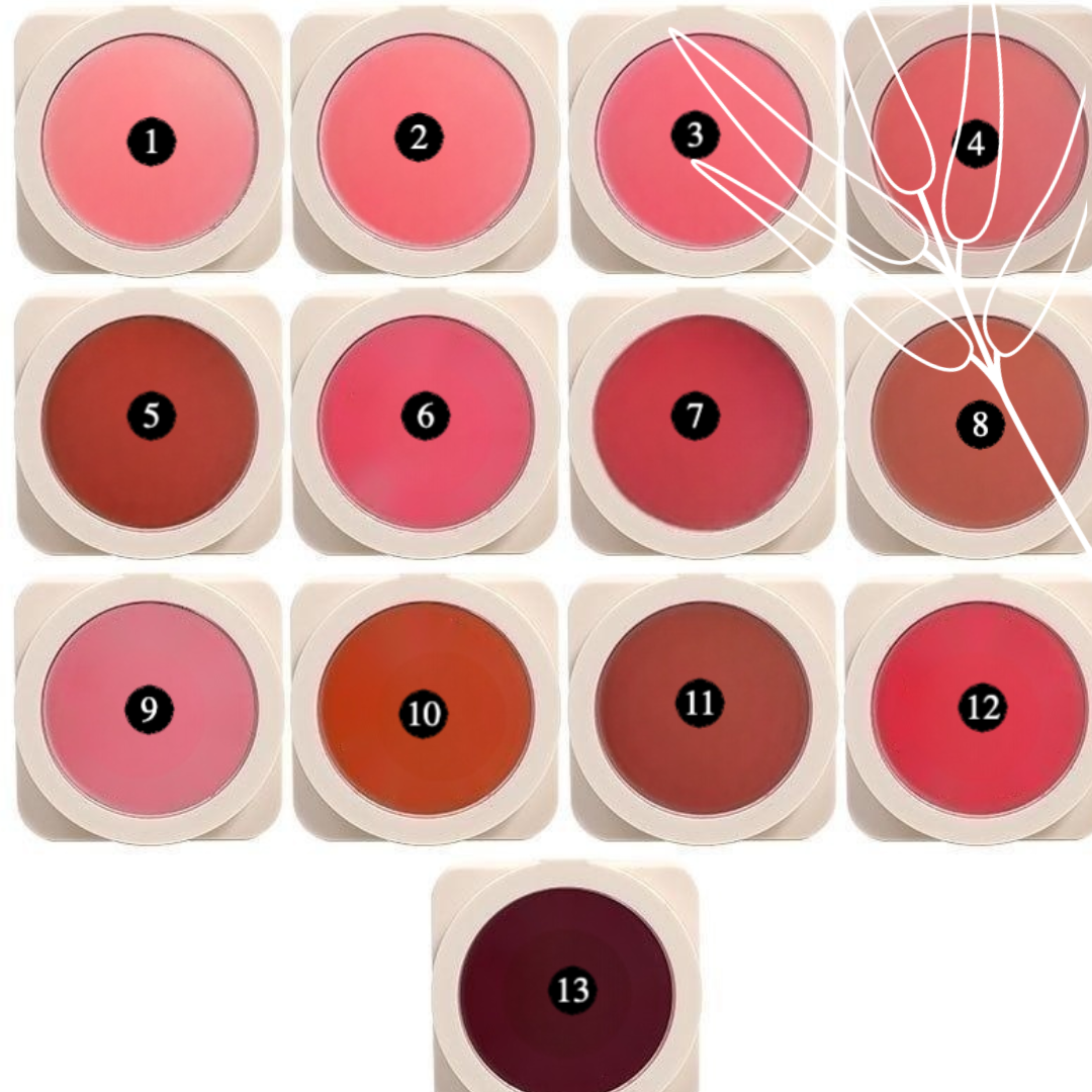 Private Label Organic Long Last Pigmented Cream Blush Shade Chart