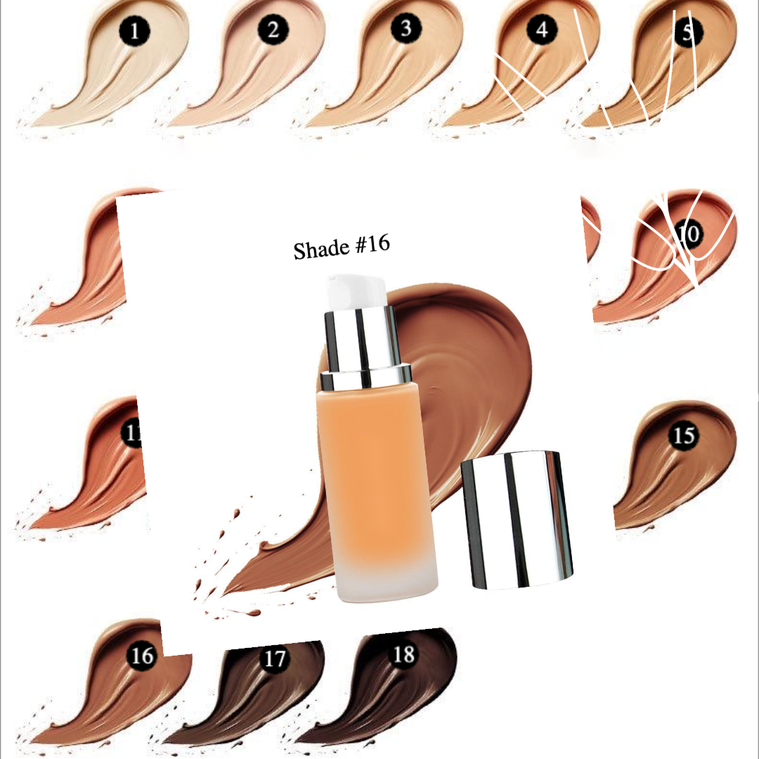 Private label cosmetics liquid foundation Shade 16