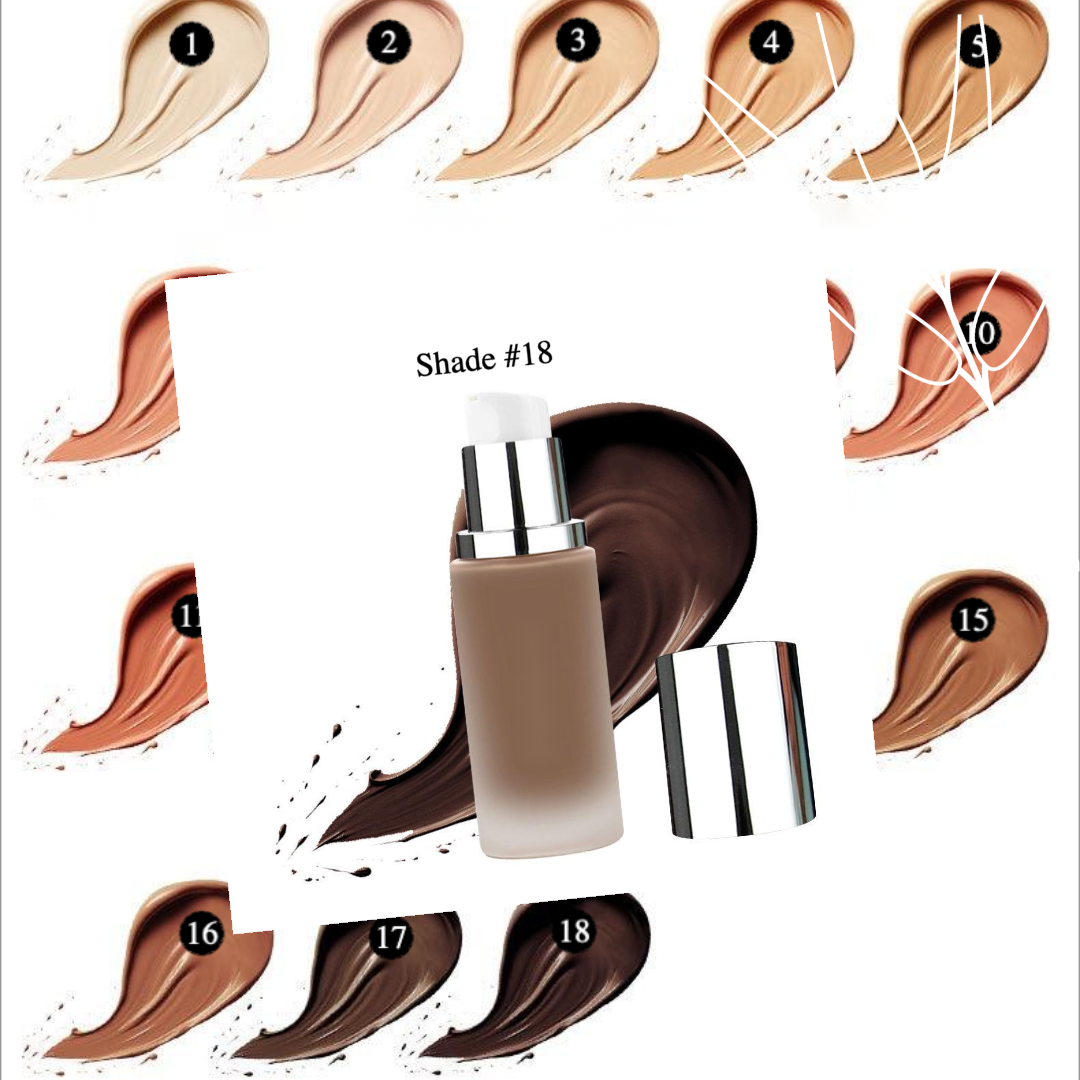 Private label cosmetics liquid foundation Shade 18