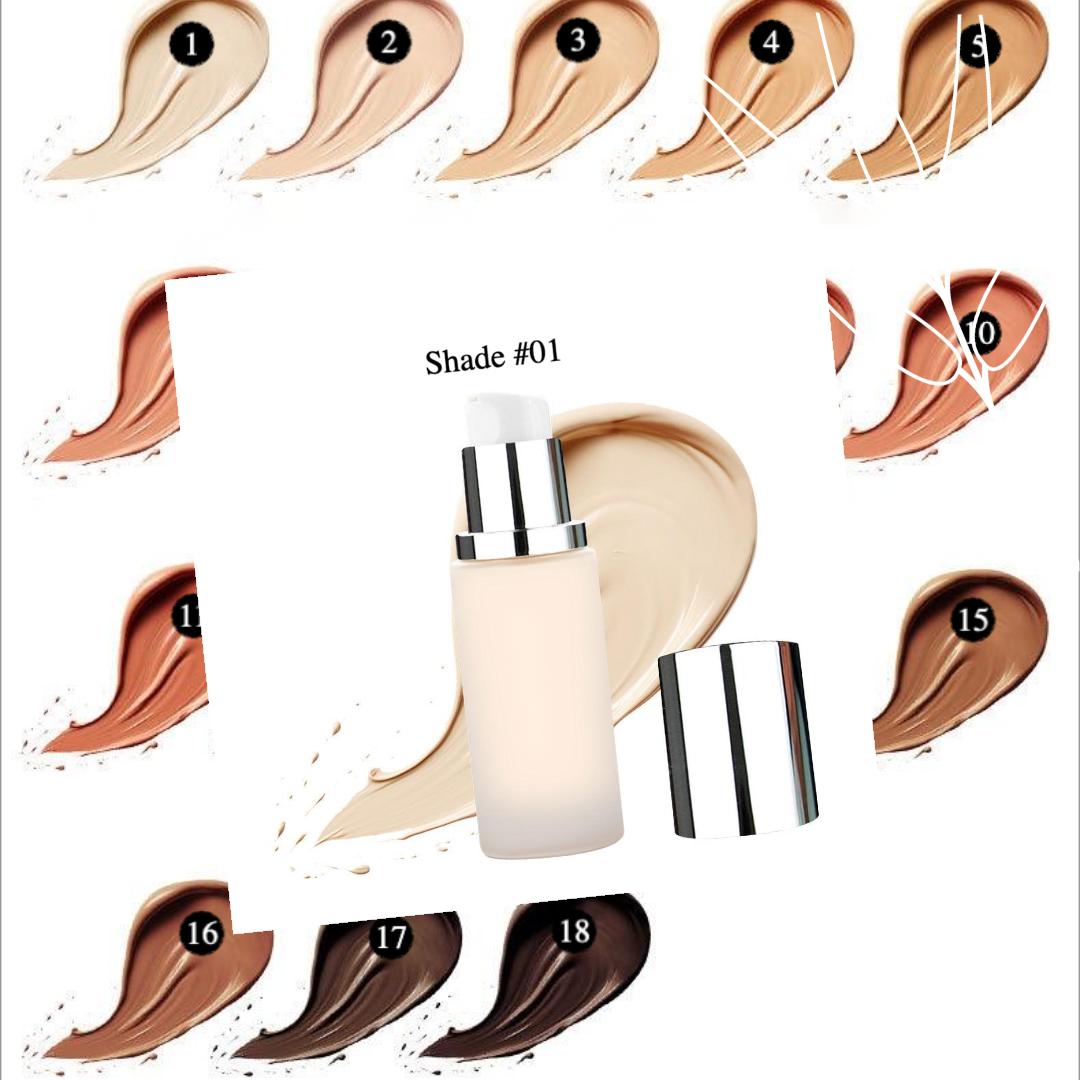 Private label cosmetics liquid foundation Shade 1