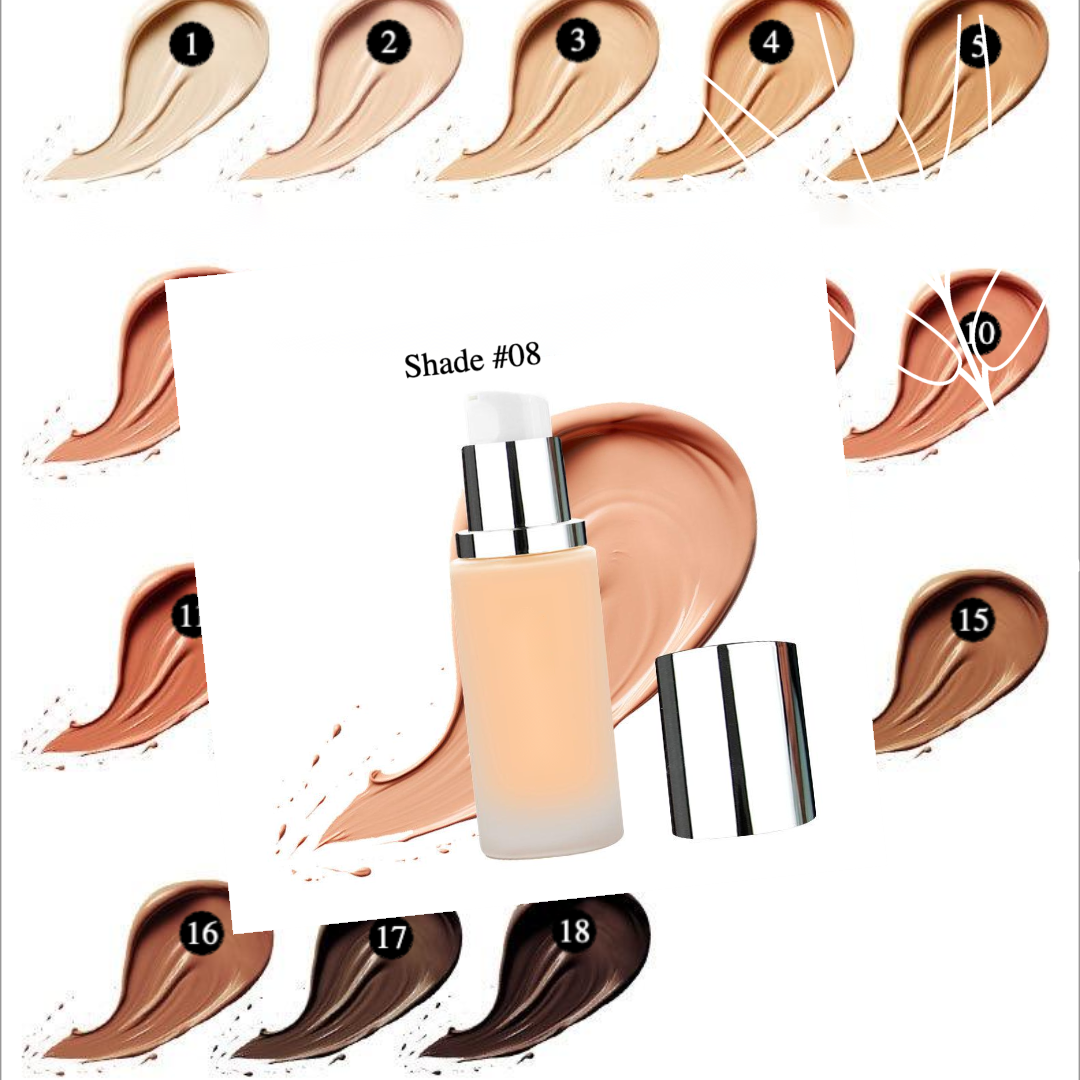 Private label cosmetics liquid foundation Shade 8