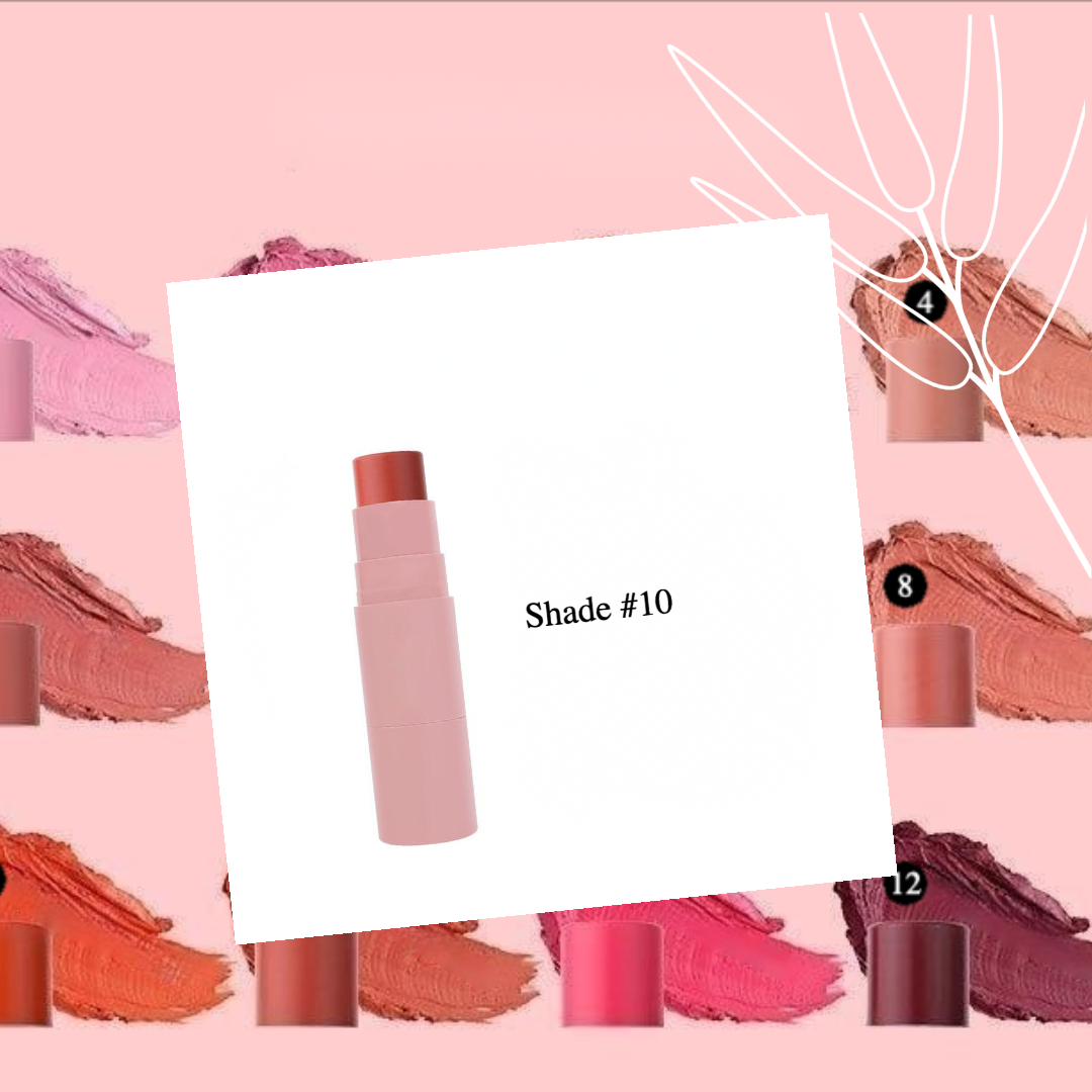 Private Label Organic Blush Stick -  Shades 10