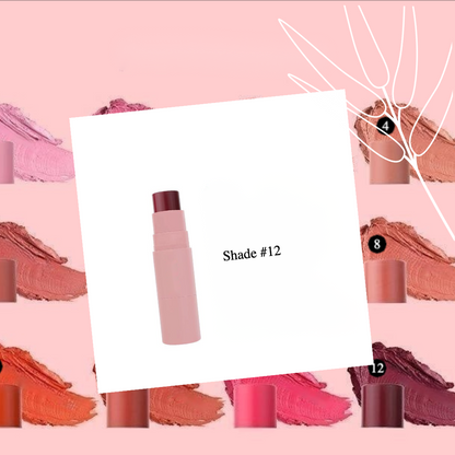 Private Label Organic Blush Stick -  Shades 12