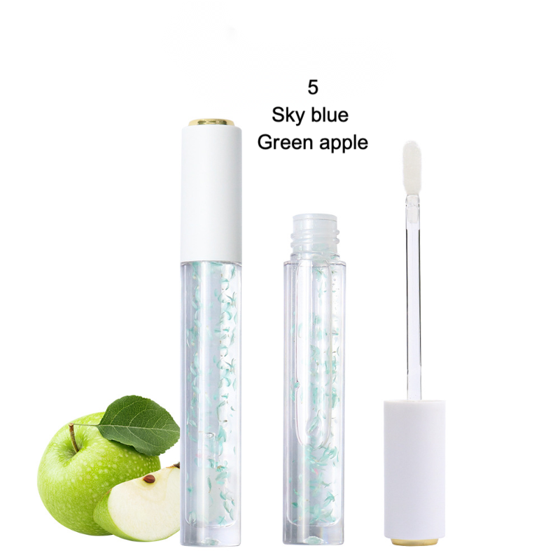 Private label lip oil sky blue-green apple flavor color codeNo.5