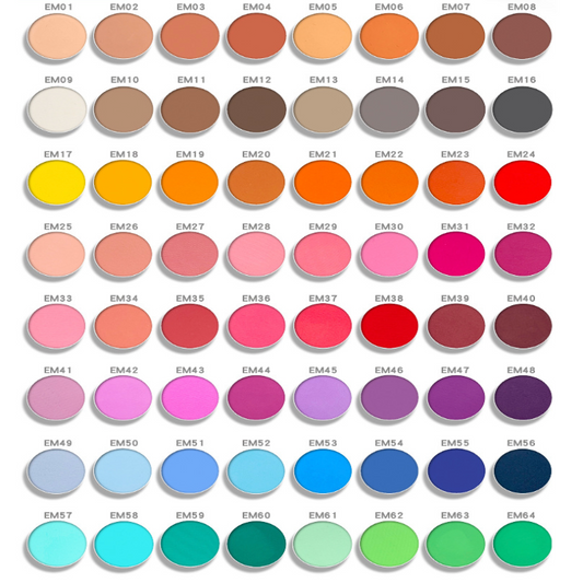  Private label matte eyeshadow color board