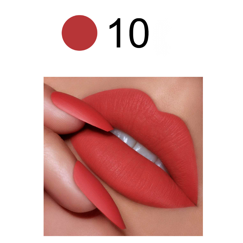Private label matte velvet lipstick color code No.10