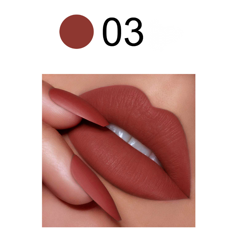 Private label matte velvet lipstick color code No.3
