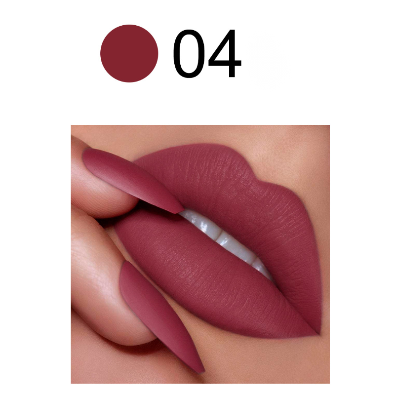 Private label matte velvet lipstick color code No.4