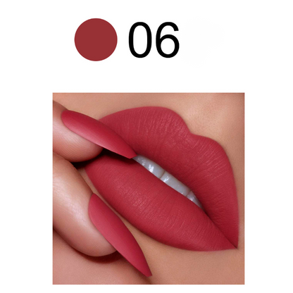 Private label matte velvet lipstick color code No.6