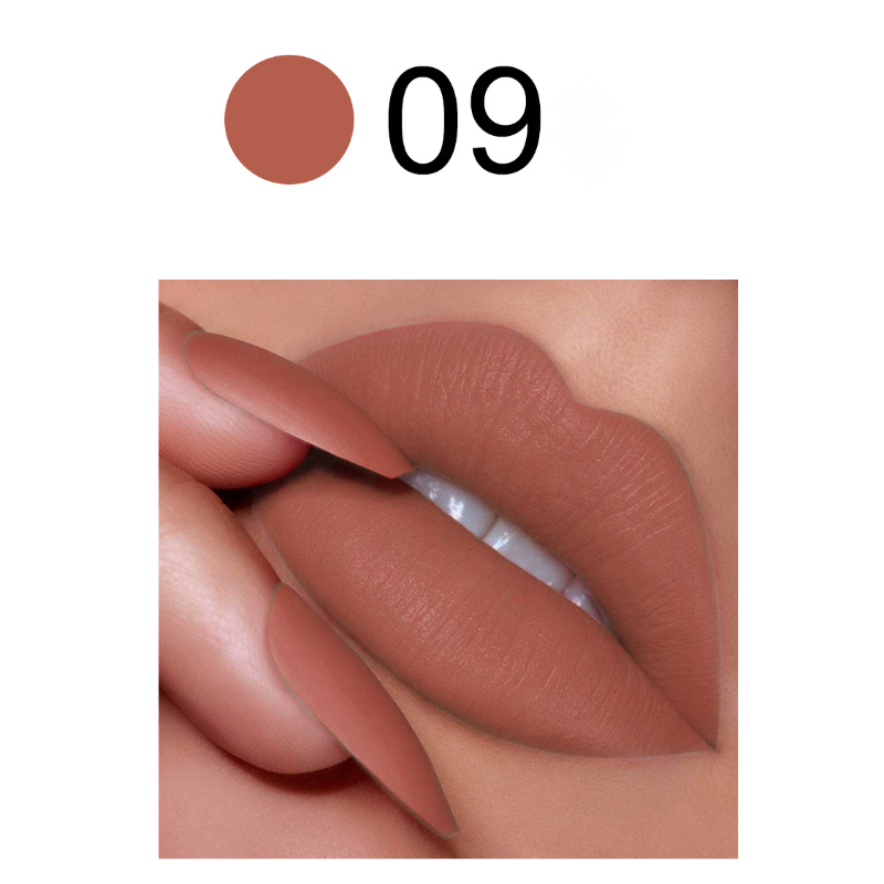 Private label matte velvet lipstick color code No.9