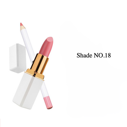 Private Label Matte Lipstick and Lip Liner Set Shade No.18